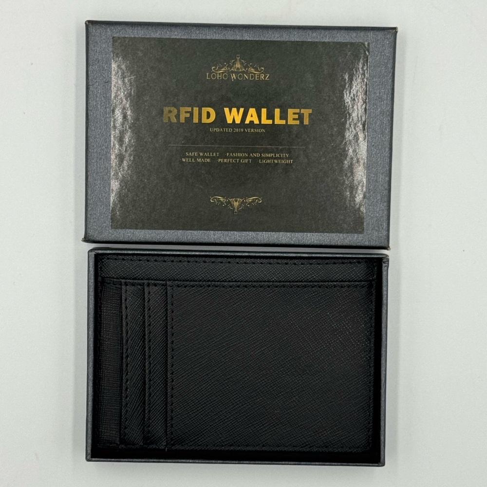 New Loho Wonderz RFID Black Card Holder Style Wallet - Picture 2 of 5